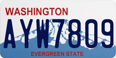 WA license plate AYW7809