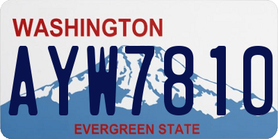 WA license plate AYW7810