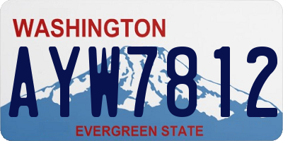 WA license plate AYW7812