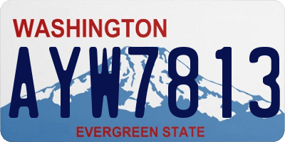WA license plate AYW7813