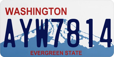 WA license plate AYW7814