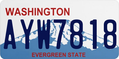 WA license plate AYW7818