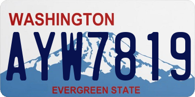 WA license plate AYW7819