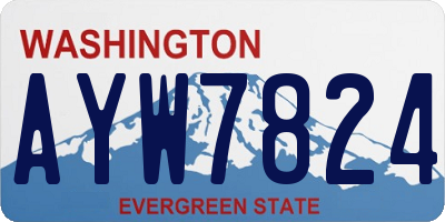 WA license plate AYW7824