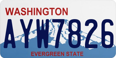 WA license plate AYW7826