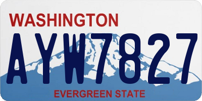 WA license plate AYW7827