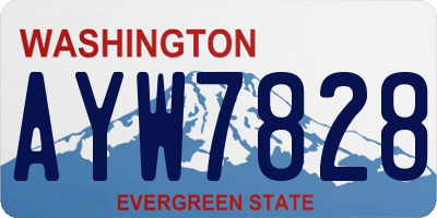 WA license plate AYW7828