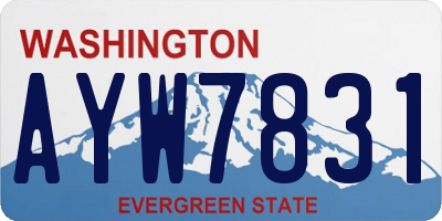 WA license plate AYW7831