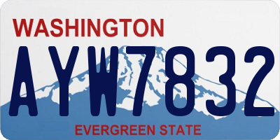 WA license plate AYW7832