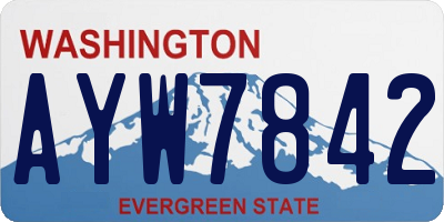 WA license plate AYW7842