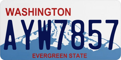WA license plate AYW7857