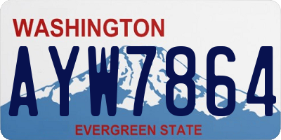 WA license plate AYW7864