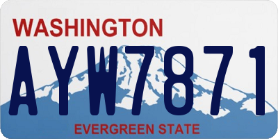 WA license plate AYW7871
