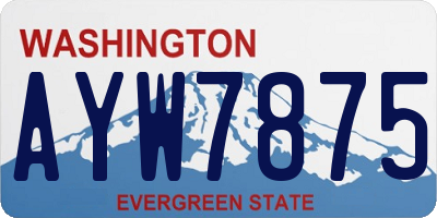 WA license plate AYW7875