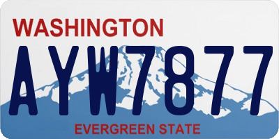 WA license plate AYW7877