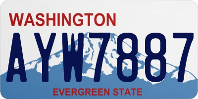 WA license plate AYW7887