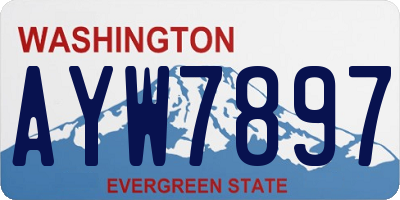 WA license plate AYW7897