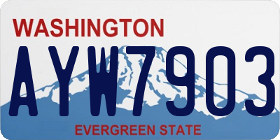 WA license plate AYW7903