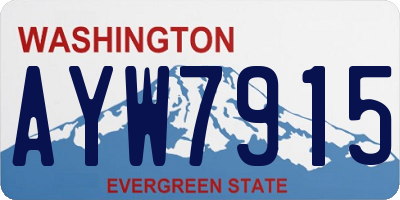 WA license plate AYW7915