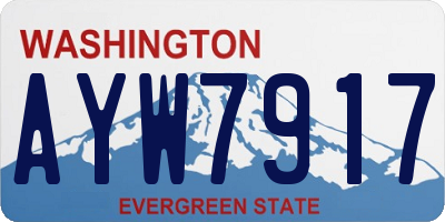 WA license plate AYW7917