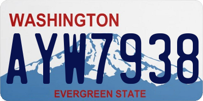WA license plate AYW7938