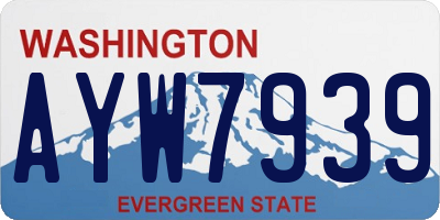 WA license plate AYW7939