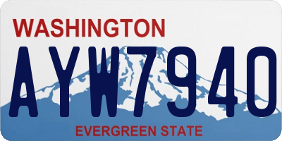 WA license plate AYW7940