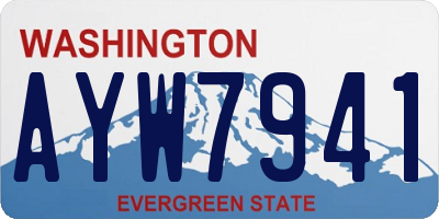 WA license plate AYW7941