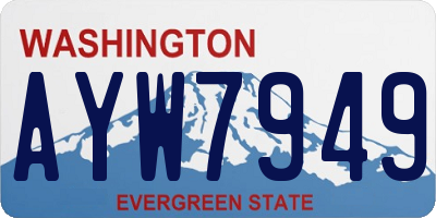 WA license plate AYW7949