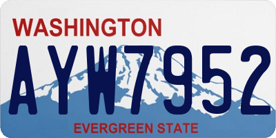WA license plate AYW7952