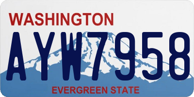 WA license plate AYW7958