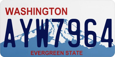 WA license plate AYW7964