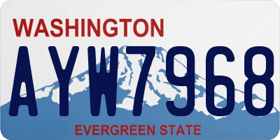 WA license plate AYW7968