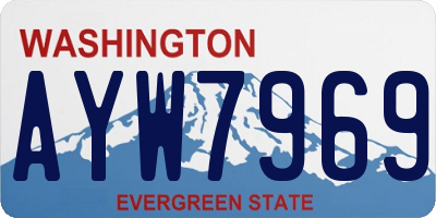 WA license plate AYW7969