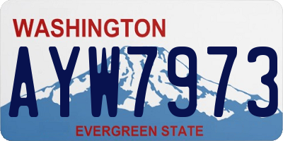 WA license plate AYW7973