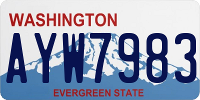 WA license plate AYW7983