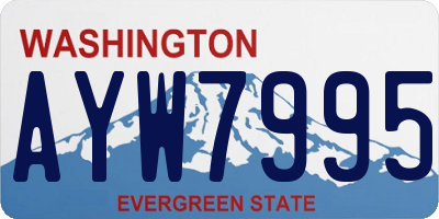 WA license plate AYW7995