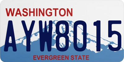 WA license plate AYW8015