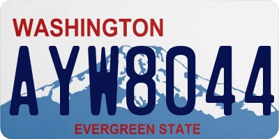 WA license plate AYW8044