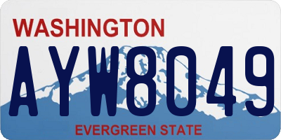 WA license plate AYW8049