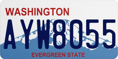 WA license plate AYW8055