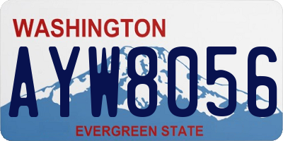 WA license plate AYW8056
