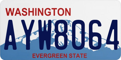 WA license plate AYW8064