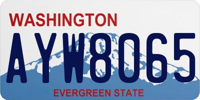 WA license plate AYW8065