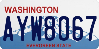 WA license plate AYW8067