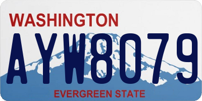 WA license plate AYW8079