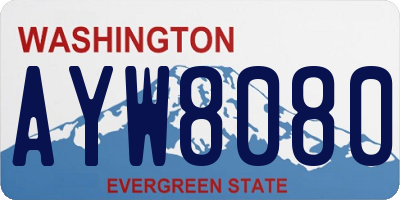 WA license plate AYW8080