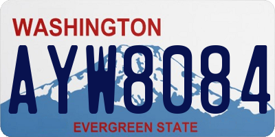 WA license plate AYW8084