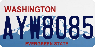 WA license plate AYW8085