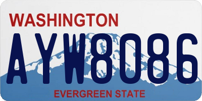 WA license plate AYW8086